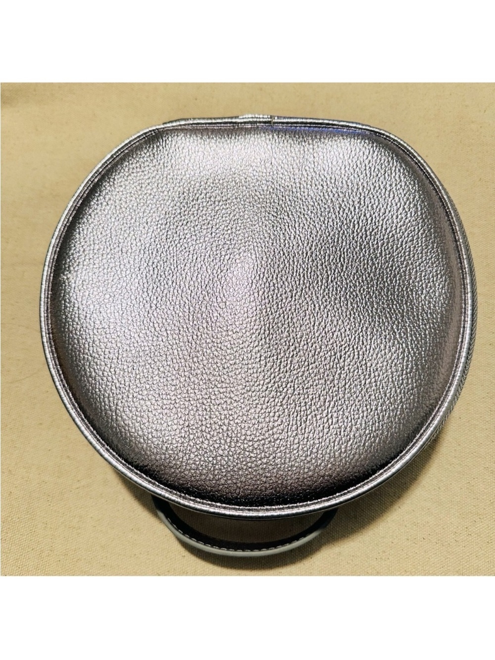 Neiman Marcus | Cosmetic Bag | Silver Round Cosmetic Bag